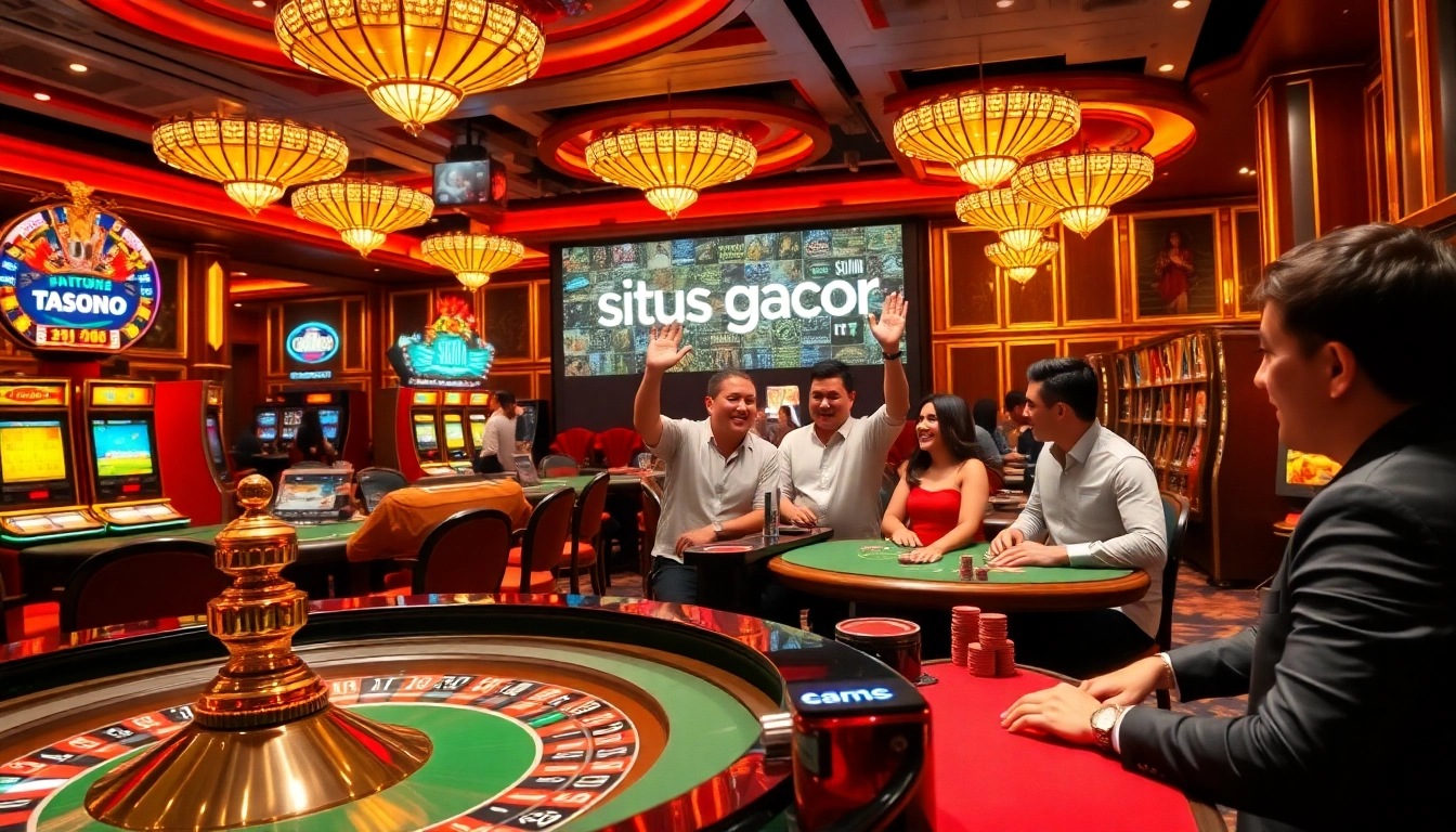 Rasakan sensasi situs gacor saat para pemain merayakan kemenangan besar di sebuah kasino yang ramai.