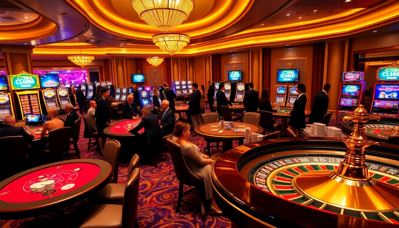 C168 offers an exciting gambling experience with players engaging at a luxury casino setting.