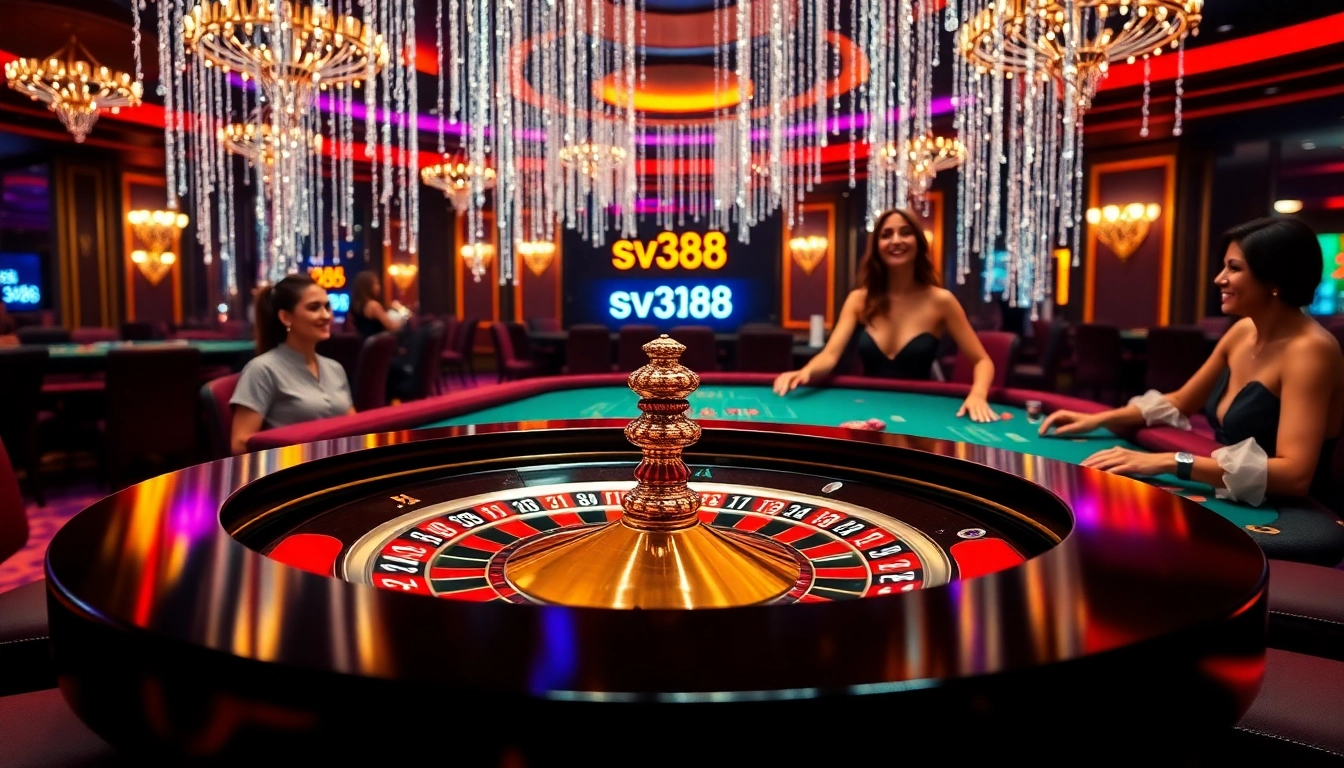 Experience thrilling gameplay with sv388 at a luxurious online casino table.