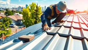 Install metal roofing Calgary showcased by a professional, enhancing durability and aesthetics.