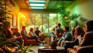 Mitglieder der bluetenbande genießen Cannabis in einem einladenden sozialen Club in Hamburg.