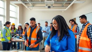 Engage in effective Construction training with diverse individuals actively learning skills.