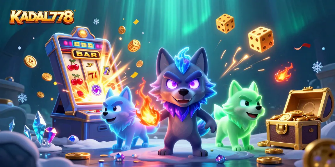 Join the adventure at KADAL778 with a thrilling 3D cartoon scene showcasing dazzling casino elements and engaging characters.
