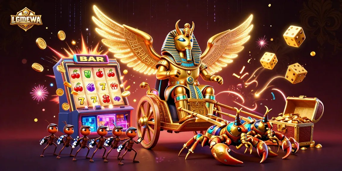 Experience LGODEWA with a thrilling jackpot explosion and vibrant casino action in a captivating scene.