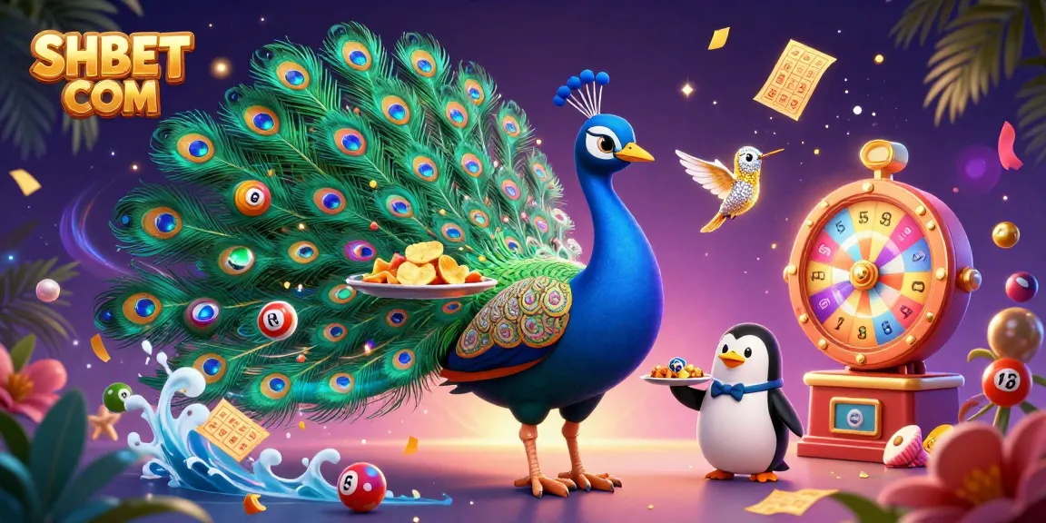 Join the excitement at SHBET COM with this vibrant scene of colors and casino-themed characters!