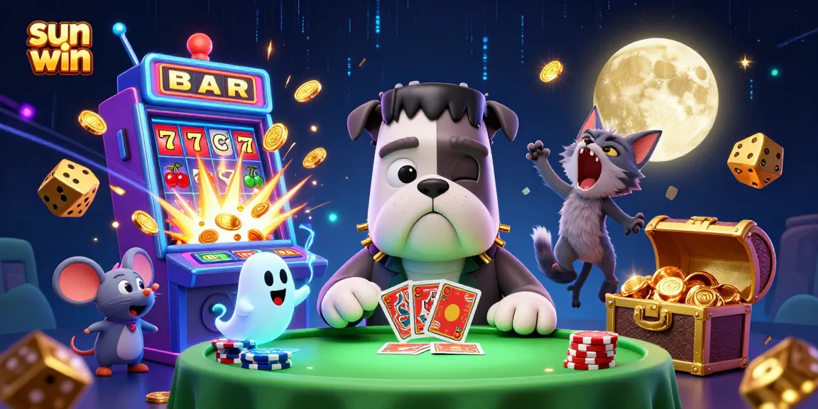 Join the fun at Sun Win with a lively 3D casino illustration showcasing thrilling game action.
