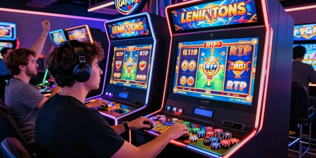 Player engaging with Zeus Slot in a vibrant gaming atmosphere, showcasing excitement and winning potential.