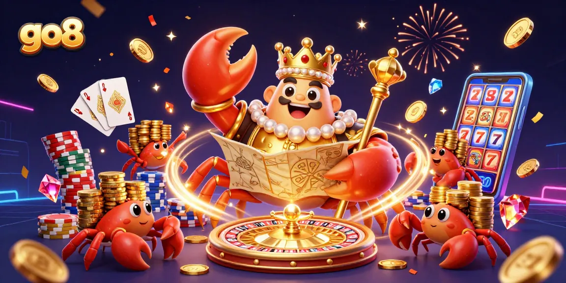 Engage with go8's thrilling casino adventures featuring the golden crab emperor and dazzling gaming elements.