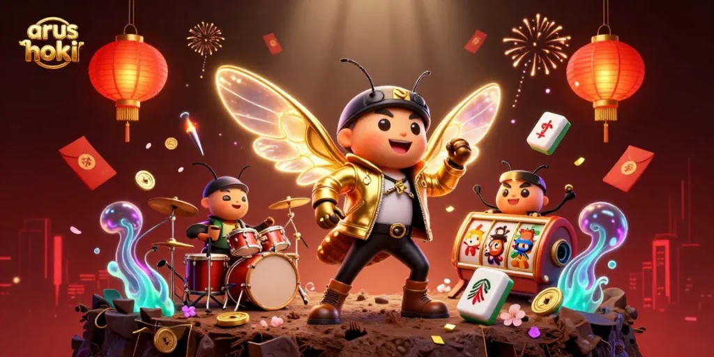 Mainkan game menarik di arus hoki dengan cicada rock star dan elemen kasino