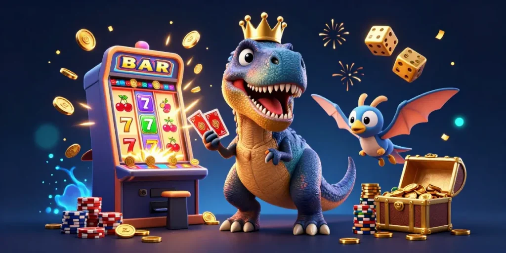 Engage in thrilling gameplay with 789f featuring lively cartoon characters in a vibrant casino environment.