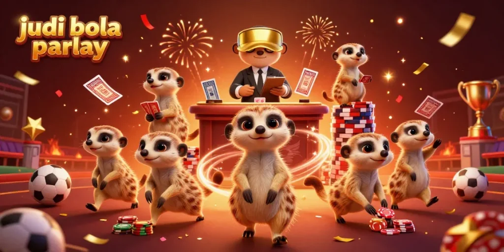 Bet on judi bola parlay as meerkats run a vibrant sports betting casino.