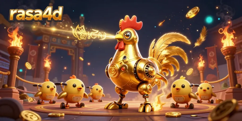 Rasa4D menyuguhkan inovasi dengan robot ayam emas futuristik yang menghadirkan slot gacor di arena taruhan.