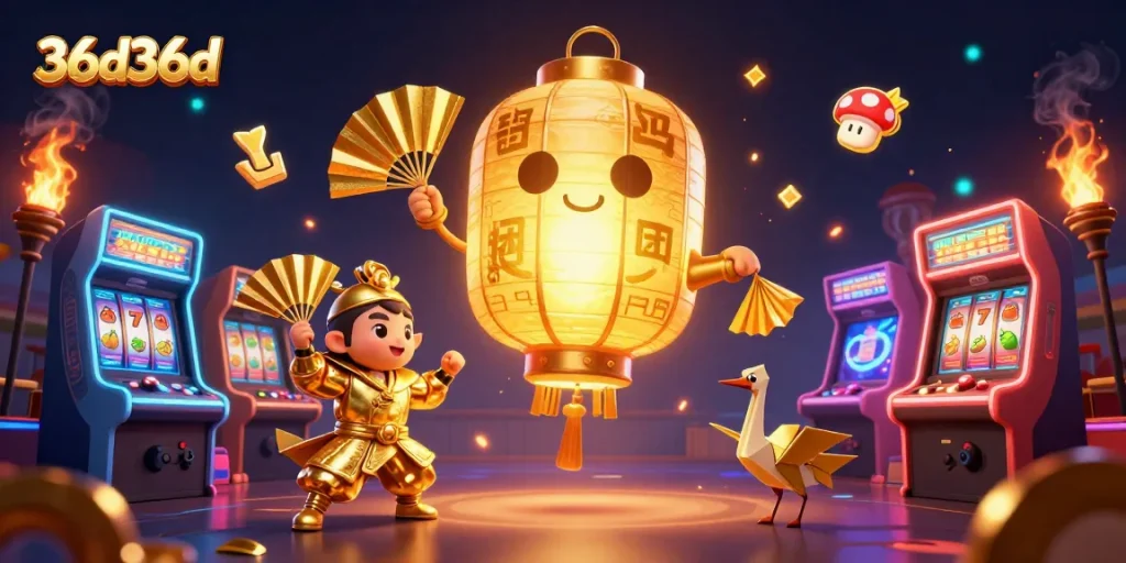 Experience the thrill of 36d36d with vibrant casino elements and dynamic 3D characters.